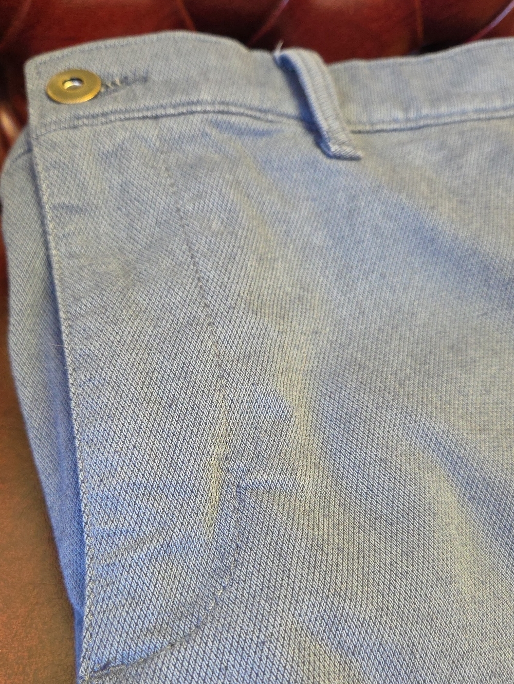 Roundtree & Yorke Men's Flat Front Navy Blue Chinos